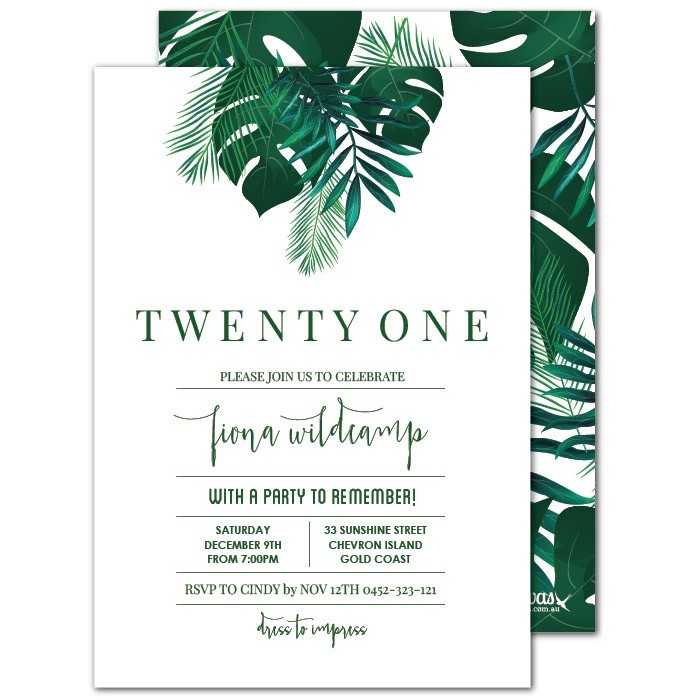 Rainforest Birthday Invitations