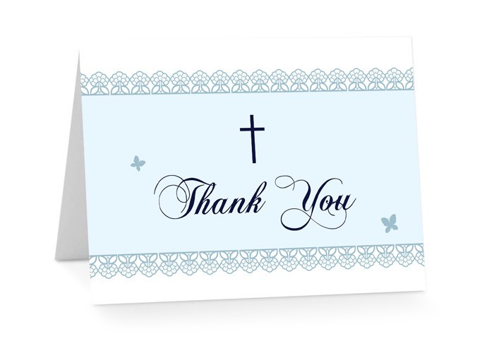 Simplicity Christening Thank You Cards