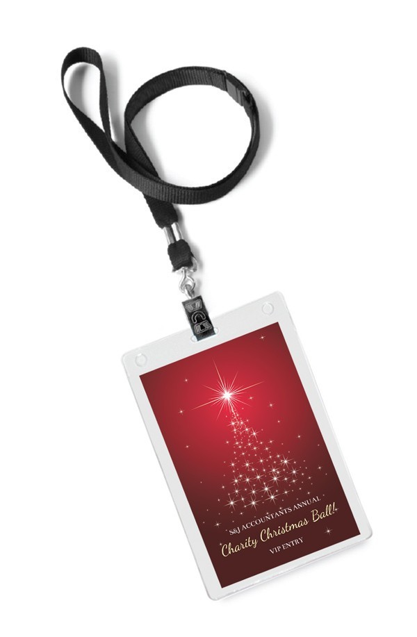 Starry Tree Christmas VIP Invitations