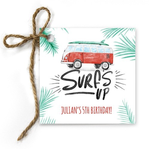 Surfs Up Birthday Gift Tags