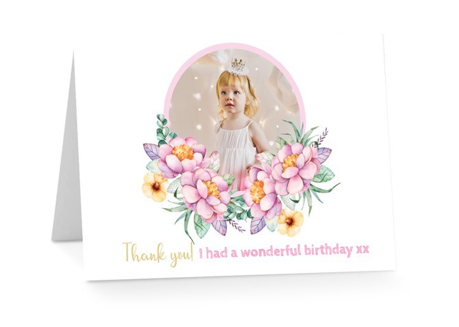 Sweet Girl Birthday Thank You Cards
