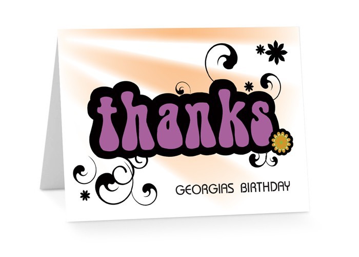 Swinging Sixties Birthday Thank You Cards