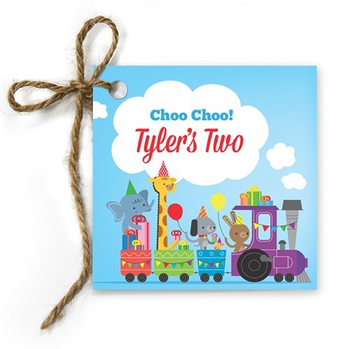 Train Birthday Gift Tags
