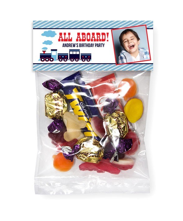Train Ticket Lolly Bags