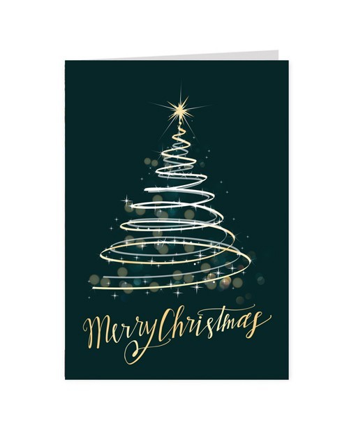 Tree Sparkles Christmas Cards