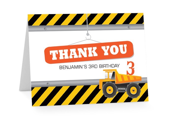 Under Construction Thank You Cards