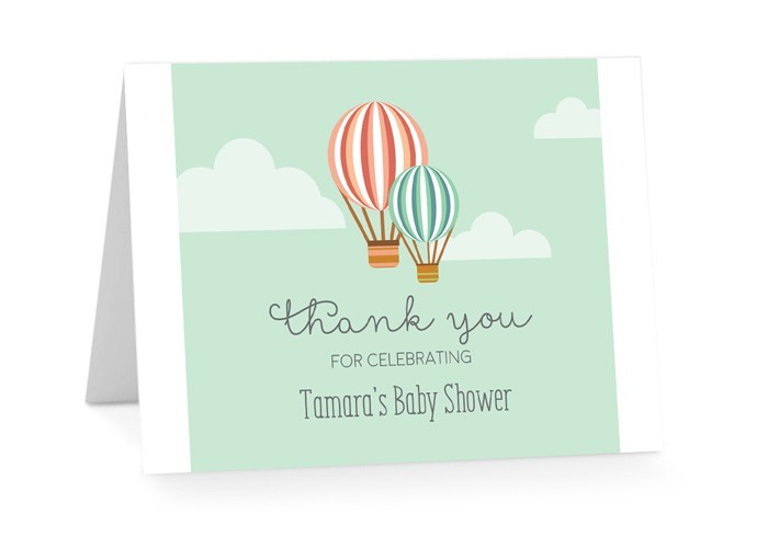 Up, up and Away Baby Shower Thank You Cards