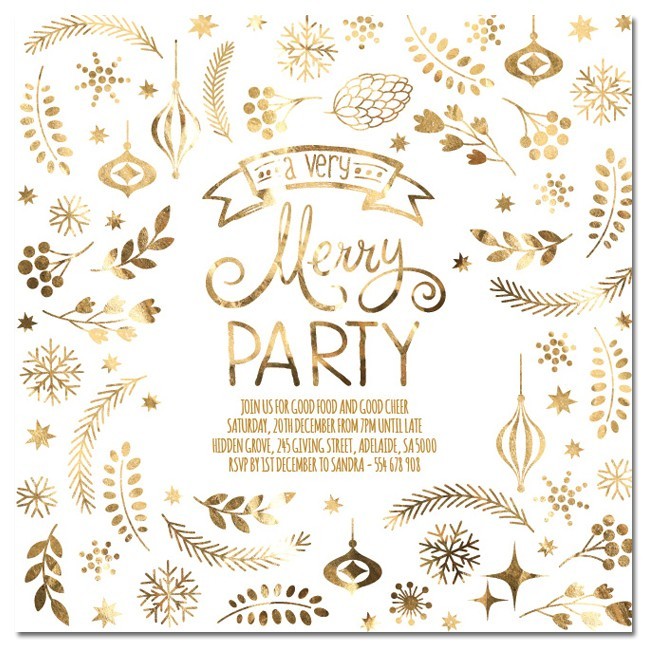 Very Merry Party Invitations