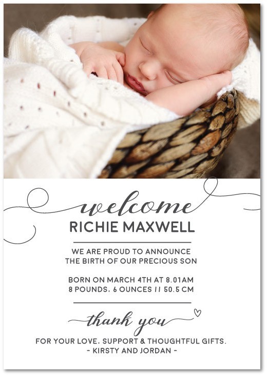 Welcoming Birth Announcement Cards