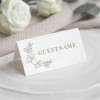 Monogram Printed Names Wedding Placecards