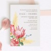 Protea Flower Engagement Invitations