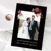 Black Floral Wedding Thank You Cards