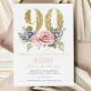 90th Birthday Invitation