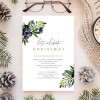 A little Blue Stylish Christmas Invitations