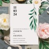 Modern Greenery Save The Date Cards