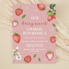 Berry Sweet Strawberry Birthday Invitations