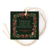 Bird Wreath Christmas Gift Tags on twine