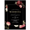 Roses Black Wedding Invitation