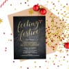 Black and Gold Christmas Invitations