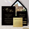Black and Gold Wedding Invitations