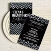 Black and Silver Invitations