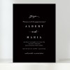Black and White Engagement Party Invitation
