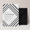 Black and White Birthday Invitations