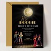 Gold Disco Party Invitations - Let's Boogie