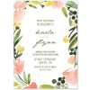 Pink Floral Engagement Invitations