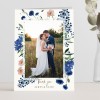 Blue Floral Wedding Cards