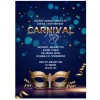 Blue Masquerade Party Invitations