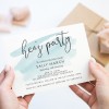 Blue Watercolour Hens Party Invitations