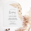 Boho Pampas Arch Wedding Invitations