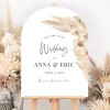 Boho Pampas Arch Wedding Welcome Sign