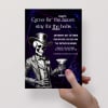 Skeleton cocktail Halloween invitation held in hand