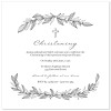 Botanic Border Christening Invitation
