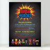 Calling All Superheroes Party Invitations