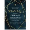 Christening Invitations Navy Blue