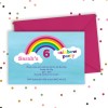 Colourful Rainbow Party Invitations