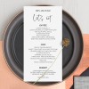 Custom Wedding Menus Printed