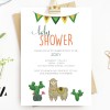 Cute Alpaca Baby Shower Invitations