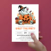 Cute ghost Halloween invitation 