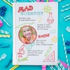 Cute Science Party Invitations