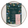 Dark Green Printed Wedding Menus
