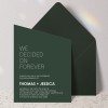 Dark Green Angle Engagement Party Invitations