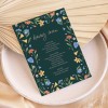 Dark Green Wedding Menu