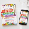 Digital Art Party Invitations