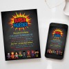 Digital Superhero Invitations
