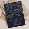 Elegant Blue and Silver Christmas Party Invitations