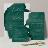 Emerald Watercolour Wedding Invitations